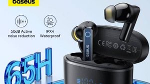 Беспроводные наушники, с шумоподавлением, время работы 65 часов, Bluetooth, 6 микрофонов