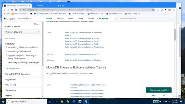 Installing Mongodb on Windows Machine смотреть онлайн