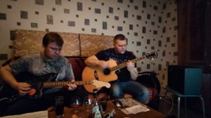 Сектор Газа - Туман . Кавер на гитарах (Соло вокал. ритм ) .