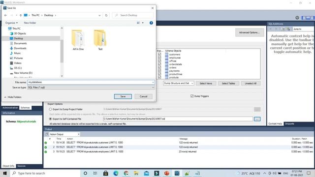 How to generate database scripts with Data by using MySQL Workbench ? | KK JavaTutorials