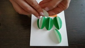 Кактус из бумаги Поделка аппликация для самых маленьких