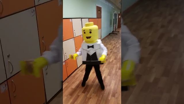 Костюм лего человечка из картона, Costume Lego Man Halloween