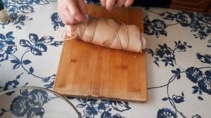 Рулет из тонкого сала