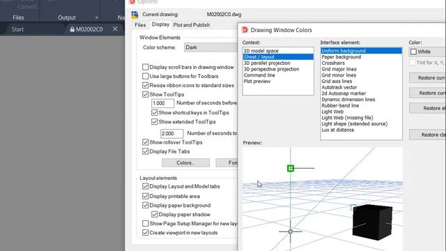 Change background color in DWG True view смотреть онлайн