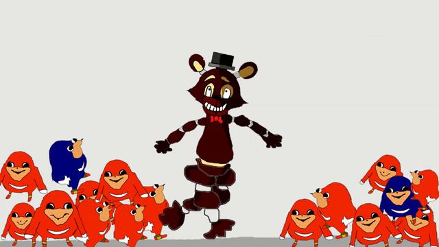 УГАНДА НАКЛЗ против АНИМАТРОНИКОВ. Uganda knuckles vs Freddy FNAF смотреть онлайн