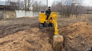 Мини экскаватор в работе модернизация LandDigger 3000 Донспецбур