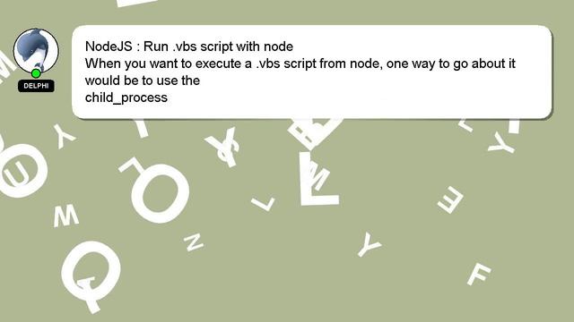 NodeJS : Run .vbs script with node смотреть онлайн