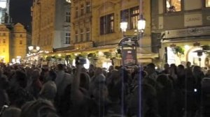 Прага, Чехия. Знаменитые часы на Староместской площади.