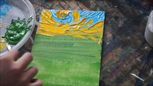 Пишем акрилом  объемную картину по мотивам работ Джастина Геффри