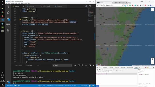 Udacity | Neighborhood Map [4] - Add Dynamic Markers to Google Maps смотреть онлайн