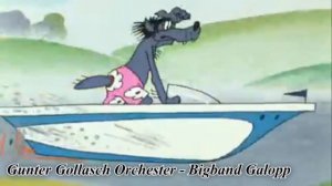 Волк гоняет на моторной лодке_Bigband Galopp