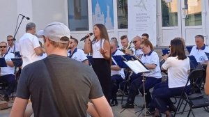 14.08.2021 Brest Belarus... Танцы.... Духовой оркестр В.Коваля...  Вечер... Прогулки с Викторией...