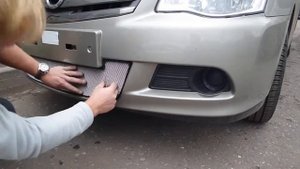 Защитная сетка радиатора Nissan Almera 2013 chrome