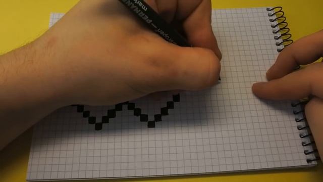 Рисуем по клеточкам-СЕРДЕЧКИ из MINECRAFT !!! смотреть онлайн