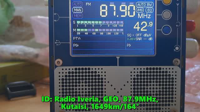 16.06.2024 13:55UTC, [Es, QRP], Radio Iveria, Грузия, 87.9МГц, 1649км, 100Ватт, QRM Like FM