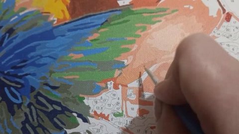 как рисовать картины по номерам. мой способ.