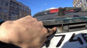 Подсветка номера Мазда МПВ-1 1996-штатная пришла в негодность.