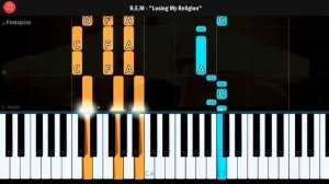 R.E.M - "Losing My Religion" Piano Tutorial - Chords - How To Play - Cover
