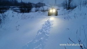 Лыткаринский каракат Скиф 460 по снегу в минус 20