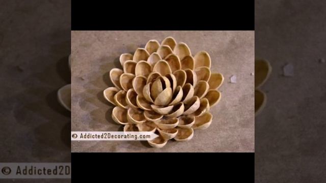 Как сделать цветы из фисташек.How to make flowers from pistachios. смотреть онлайн