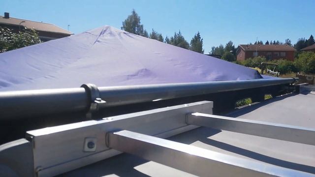 Вариант установки навеса на прицеп. смотреть онлайн