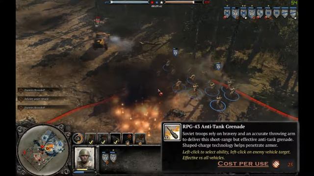 GRENADES TUTORIAL - Company of Heroes 2. Shock Troops Army Grenades. смотреть онлайн