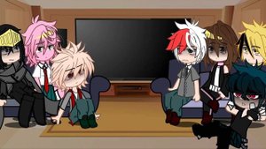 Mha react to VILLIAN Deku | angst | lazy