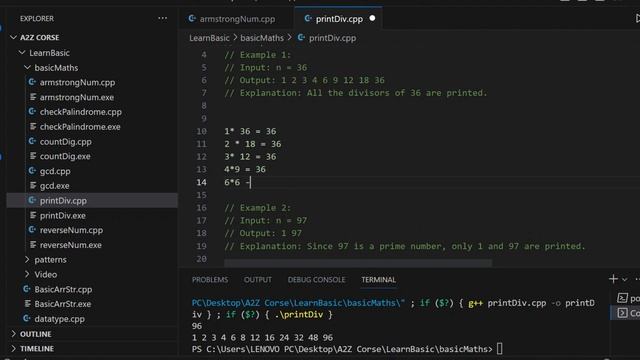 C++ Tutorial: How to Print All Divisors of a Number | Step-by-Step Guide