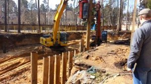 Погружение трубчатых свай вибропогружателем Movax в Эстонии