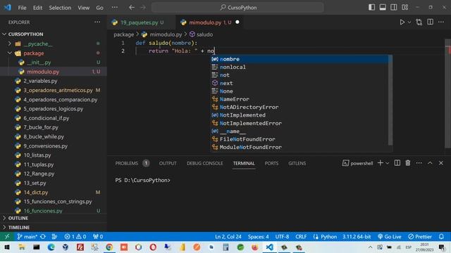 19.- Uso de Paquetes  en Python #developer