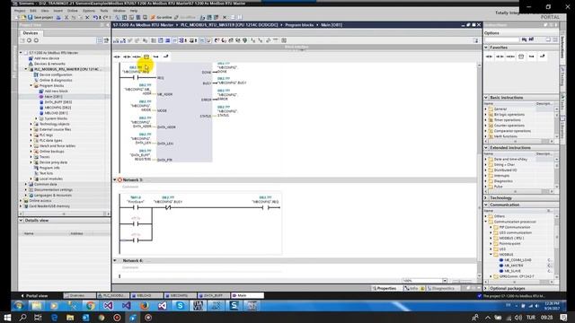 TIA Portal S7 1200 MODBUS RTU communication смотреть онлайн