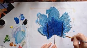 Простая картина на КЛЕНОВОМ ЛИСТЕ!