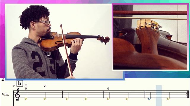 LIÇÃO 05 EXERCÍCIO DA MÃO DIREITA 2 Tempos MÉTODO SCHMOLL VIOLINO CCB 2 corda LÁ  3 corda RÉ