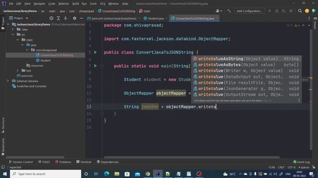 Convert Java Object to JSON String | JSON String to Java Object | Jackson