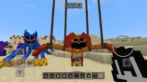 Poppy playtime chapter 3:Nightmare Huggy Wuggy and Catnap addon in Minecraft