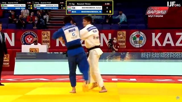 Сомон МАҲМАДБЕКОВ vs Маҳмадбек МАҲМАДБЕКОВ, -73кг, Даври 3, Гранд Слэм Казань 2021 смотреть онлайн
