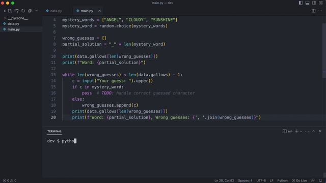 Let's build Hangman! How to create a beautiful Python Terminal game