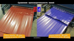 Сравнение производительности линий профнастила 17 и 25м_мин