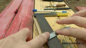 нож К-2 из дамаска  Русский Булат