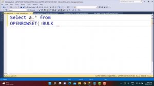 SQL Query | Load data from CSV file into database table | BULK INSERT | OPENROWSET