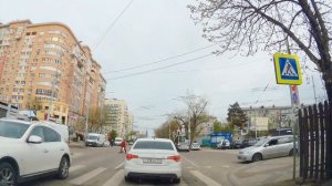 по улицам Краснодара: едем от улицы Красной по Бабушкина до и обратно 10 апреля 2023