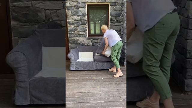 Любовь к мебели ИКЕА❤️Именно он подтолкнула нас к созданию чехлов для неё! смотреть онлайн