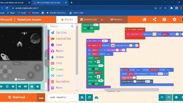 Microsoft MakeCode Arcade, star wars game code and explanation #coderepublic смотреть онлайн