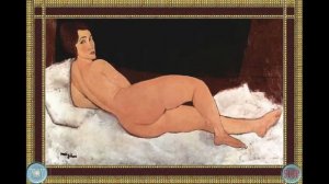 Лежащая обнаженная /Шуточная анимация картины Амадео Модильяни