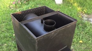 Печь для бани из трубы 530 мм с толщиной стенки 9 мм.