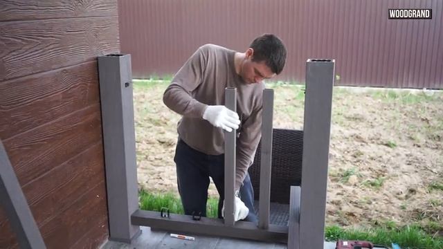 Правила и советы по монтажу ограждения из ДПК для террасы (этапы, нюансы, секреты) «WOODGRAND»