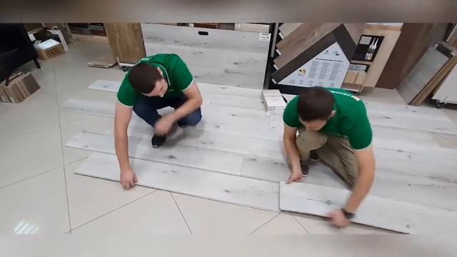 Ламинатный 26. Пример быстрой укладки кварцвинилового ламината Aquafloor.