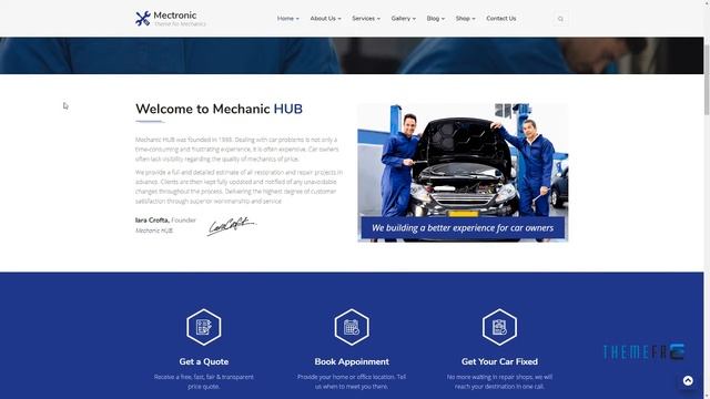 Mectronic - WordPress Theme for Mechanic Workshops Auto Repair and C