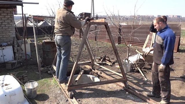 Колодец, установка колец ч1. смотреть онлайн