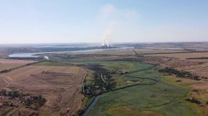 Долина реки Кальмиус, вид на Старобешевское водохранилище